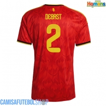 Camisa de time de futebol Bélgica Zeno Debast #2 Replicas 1º Equipamento Mundo 2026 Manga Curta